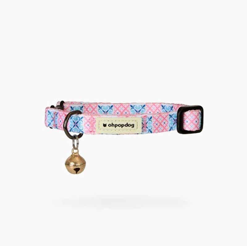 Ohpopdog Bibik Pink Basic Nylon Cat Collar - CreatureLand