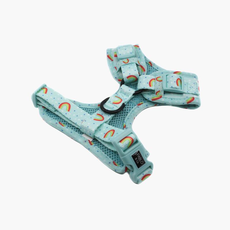 PABLO & Co. Adjustable Harness - Blue Rainbows - CreatureLand