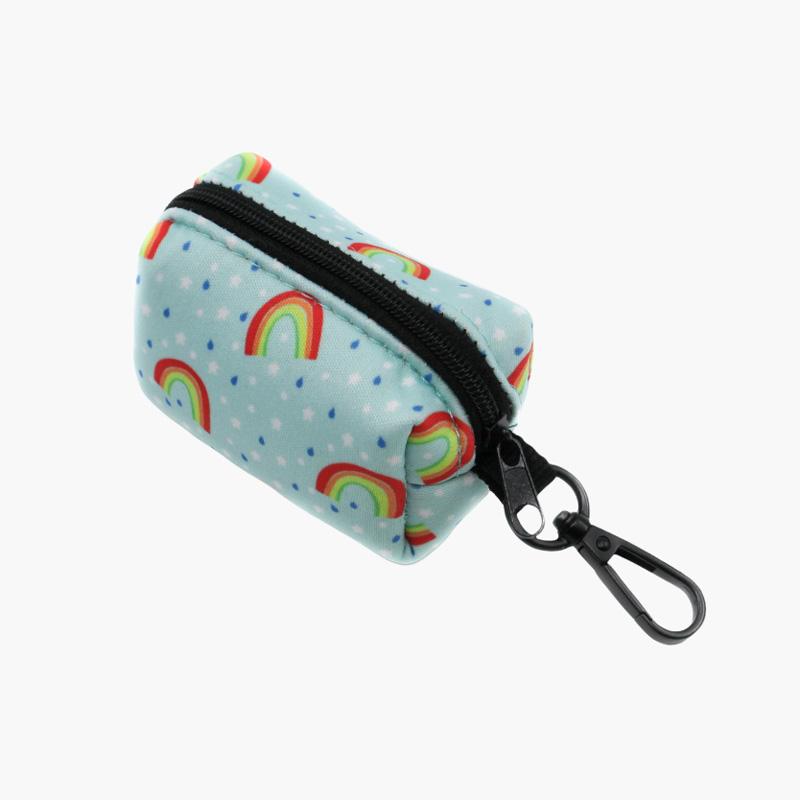 PABLO & Co. Poop Bag Carrier - Blue Rainbows - CreatureLand