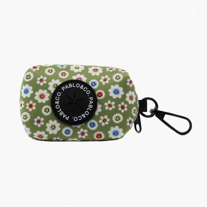 PABLO & Co. Poop Bag Carrier - Smiley Flowers - CreatureLand