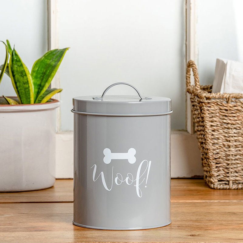 Park Life Design Casper Grey Treat Canister - Woof - CreatureLand