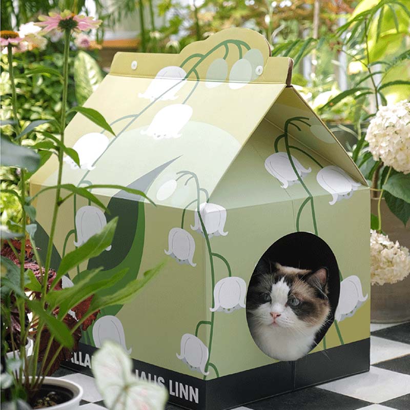 Pawzcity Botanical Garden Cat House Scratcher (2 Designs) - CreatureLand