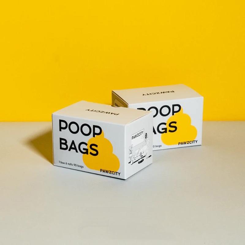 Pawzcity Eco-Friendly & Bio-Degradable Poop Waste Bag - 6 Rolls, 90 Bags - CreatureLand