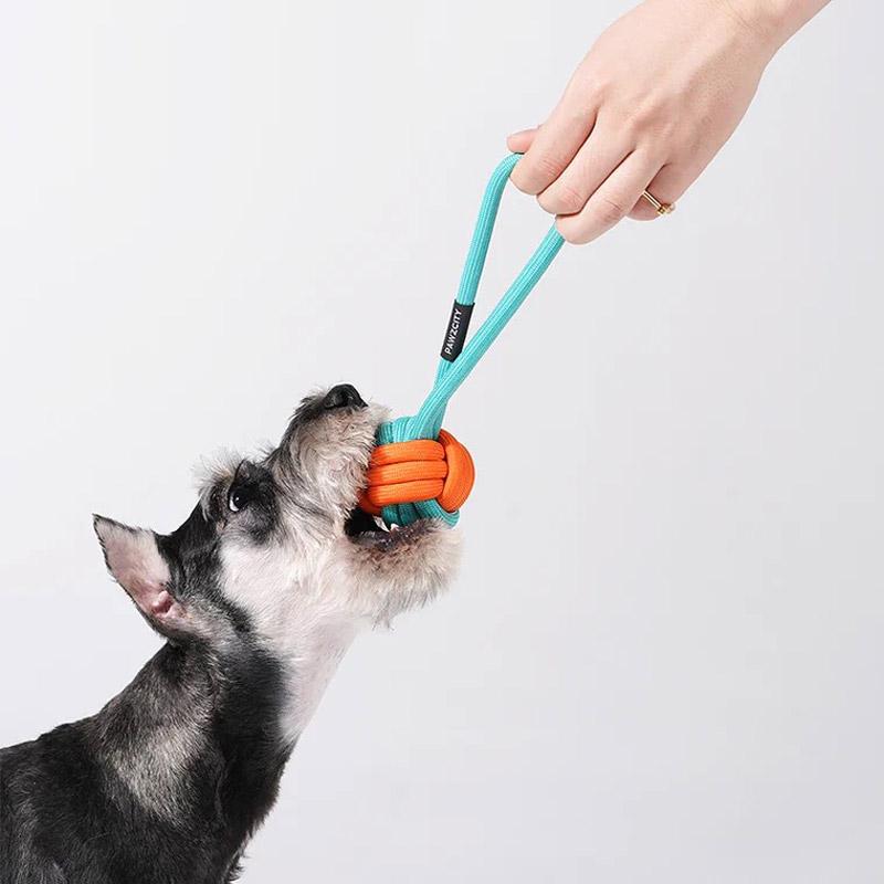 Pawzcity Ice Cream Rope Ball Tug Toy (4 Colours) - CreatureLand