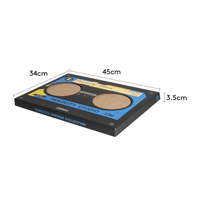 Pawzcity Vintage Cassette Cat Scratcher (4 Colours) - CreatureLand