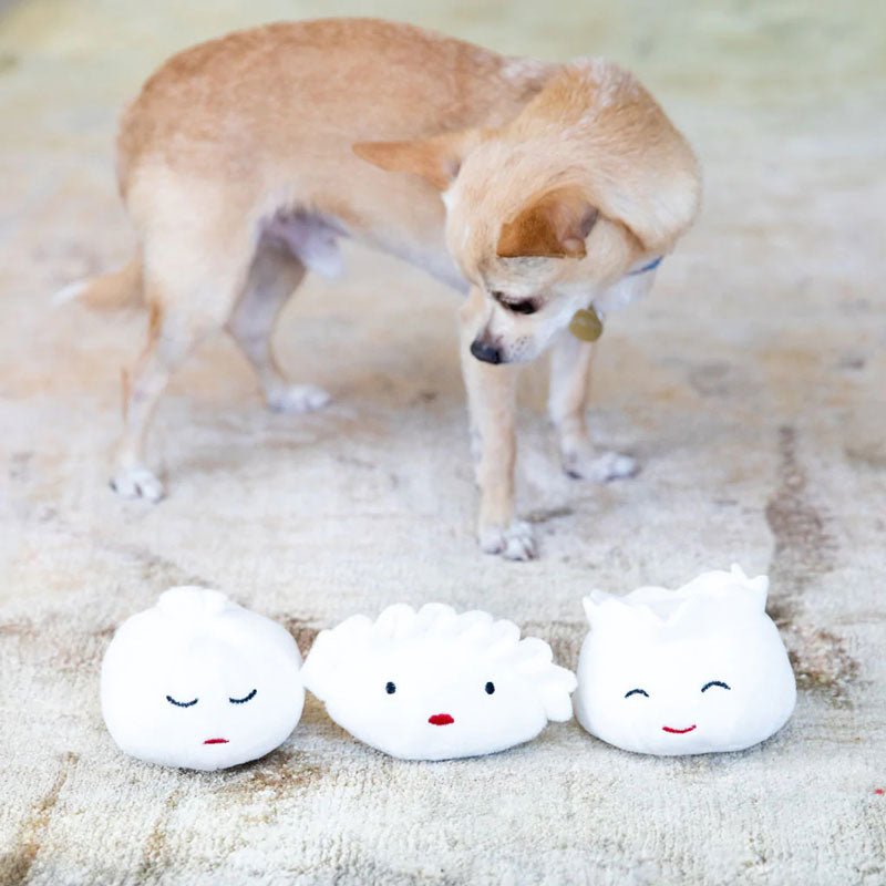 Pearhead Dim Sum Dumplings Dog Toys (Set of 3) - CreatureLand