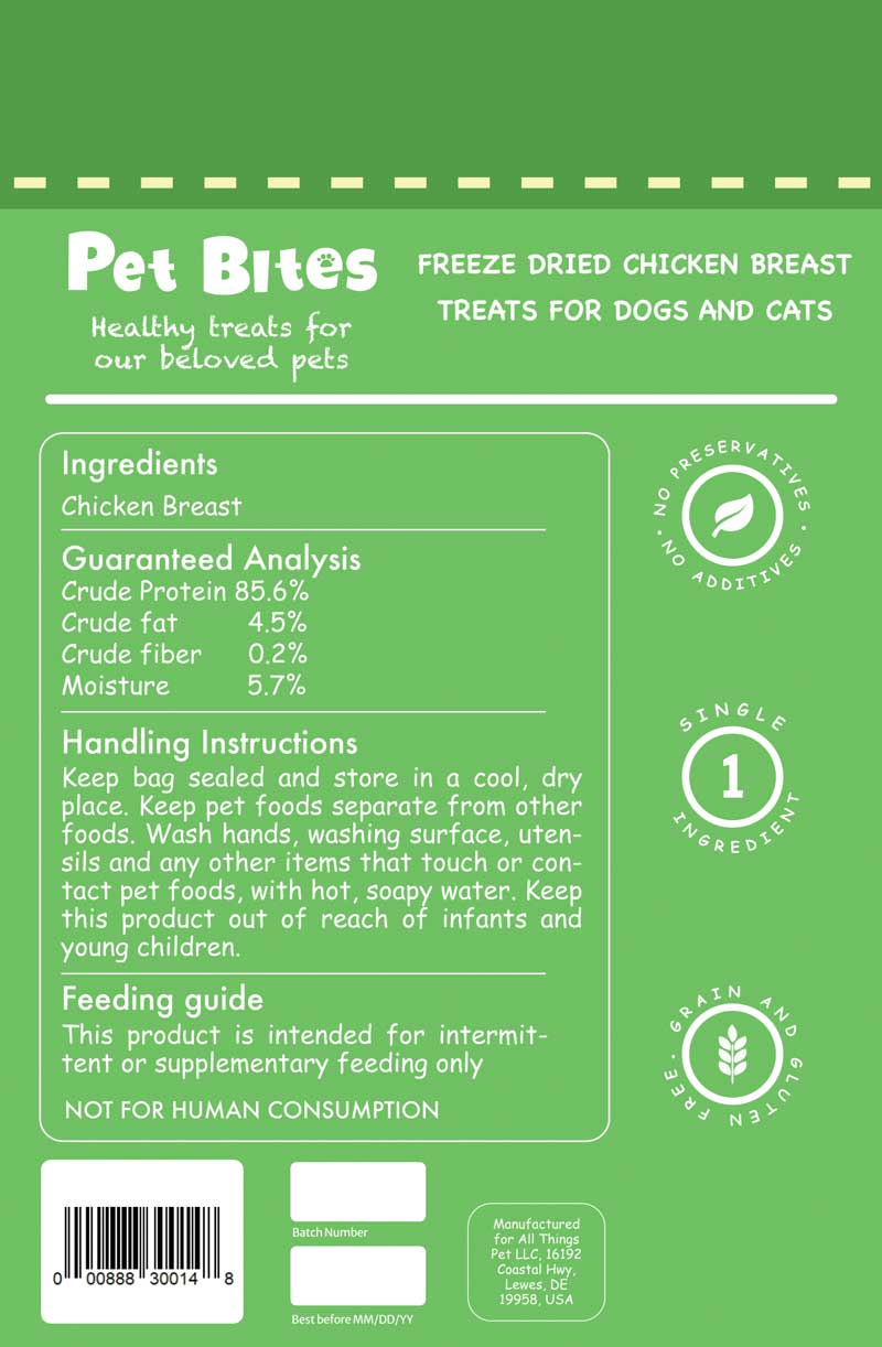 Pet Bites Freeze Dried Chicken Breast (99g) - CreatureLand