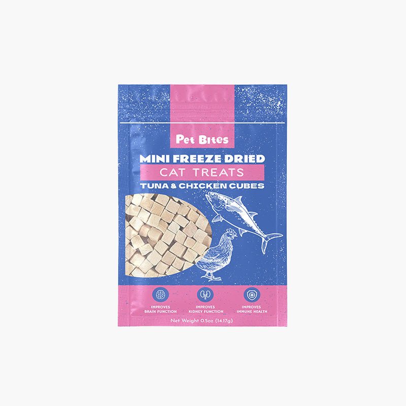 Pet Bites Mini Freeze Dried Cat Treats | Tuna & Chicken Cubes - CreatureLand