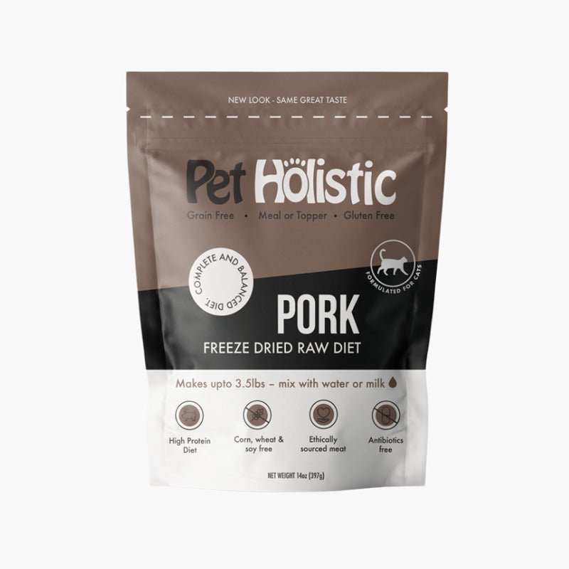 Pet Holistic Freeze Dried Raw Cat Food - Pork (14oz) - CreatureLand