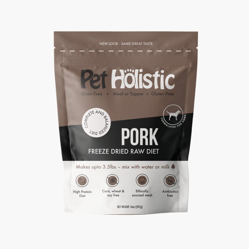 Pet Holistic Freeze Dried Raw Dog Food - Pork (14oz) - CreatureLand
