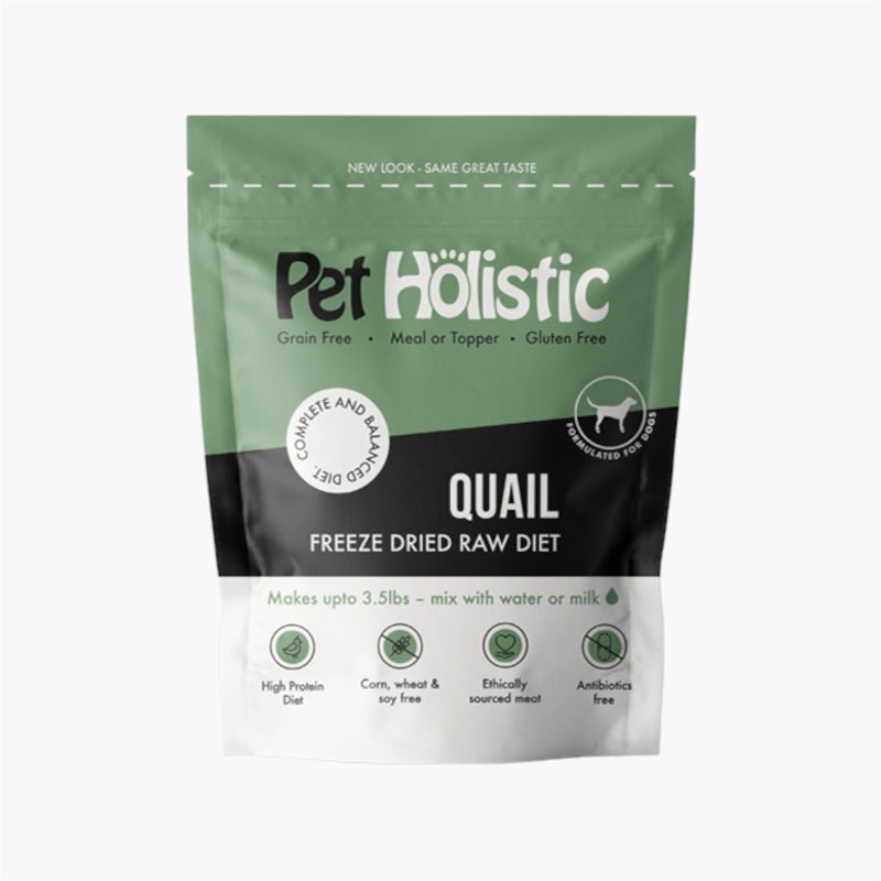 Pet Holistic Freeze Dried Canine Quail Raw Dog Food CreatureLand.