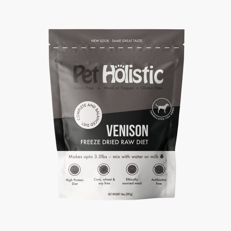 Pet Holistic Freeze Dried Raw Dog Food - Venison (14oz) - CreatureLand