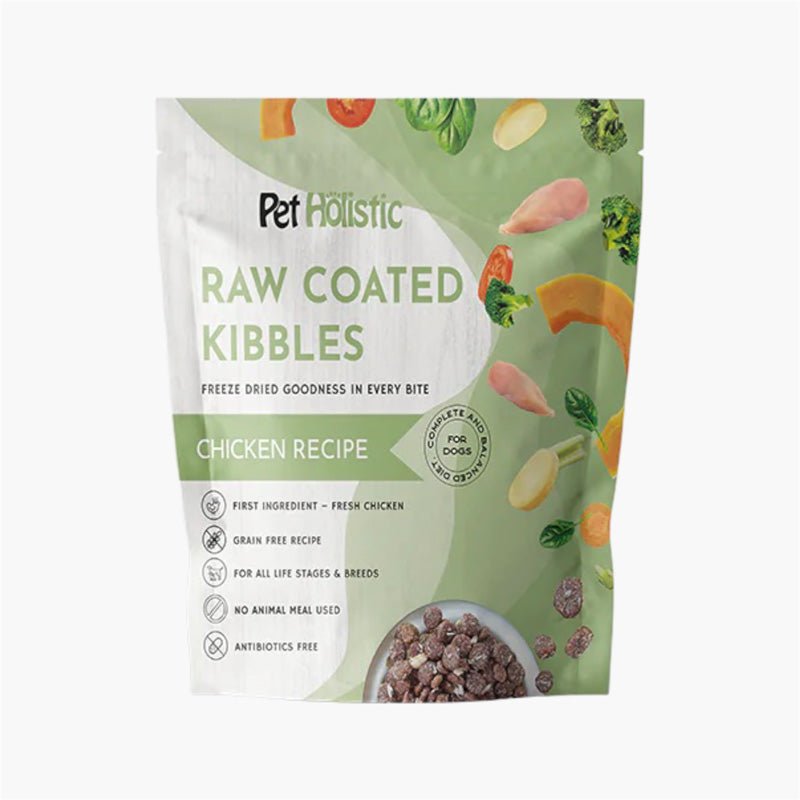 Pet Holistic Chicken Grain Free RAW Coated Kibbles for Dogs