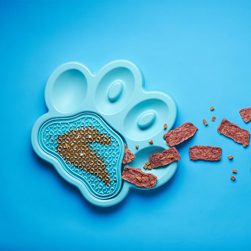 PetDreamHouse PAW 2-in-1 Slow Feeder & Lick Pad | Blue - CreatureLand