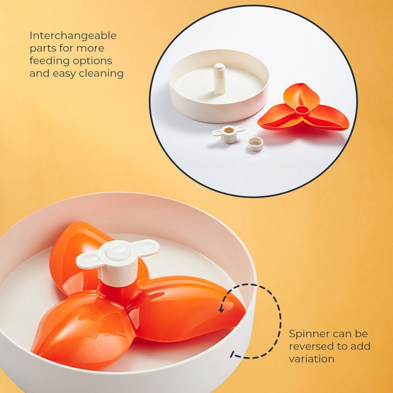 PetDreamHouse SPIN Interactive Feeder | Bougainvillea Orange - CreatureLand