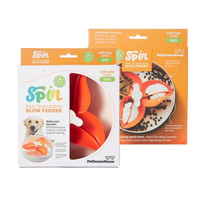 PetDreamHouse SPIN Interactive Feeder | Bougainvillea Orange - CreatureLand