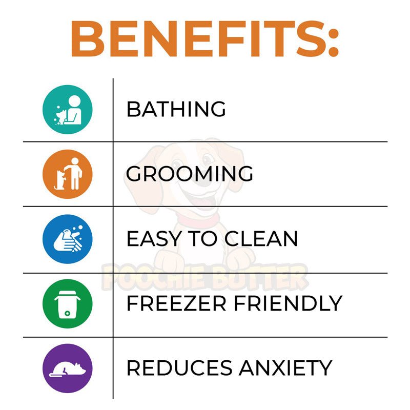 Poochie Butter Oval Lick Pad with Suction Cups - CreatureLand