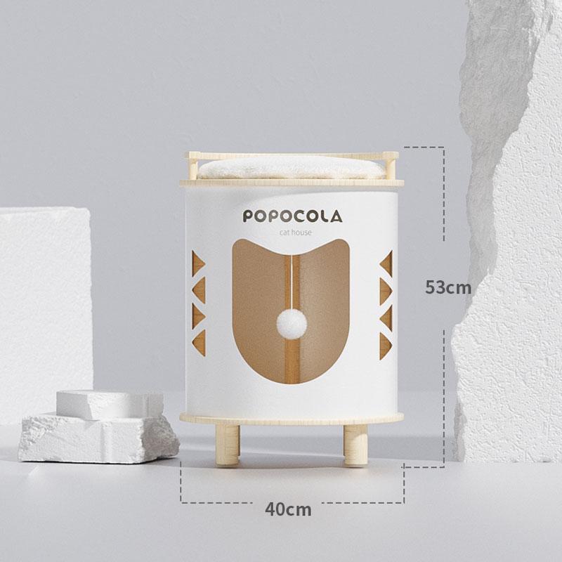 Popocola Double-Deck Stool Cat House - CreatureLand