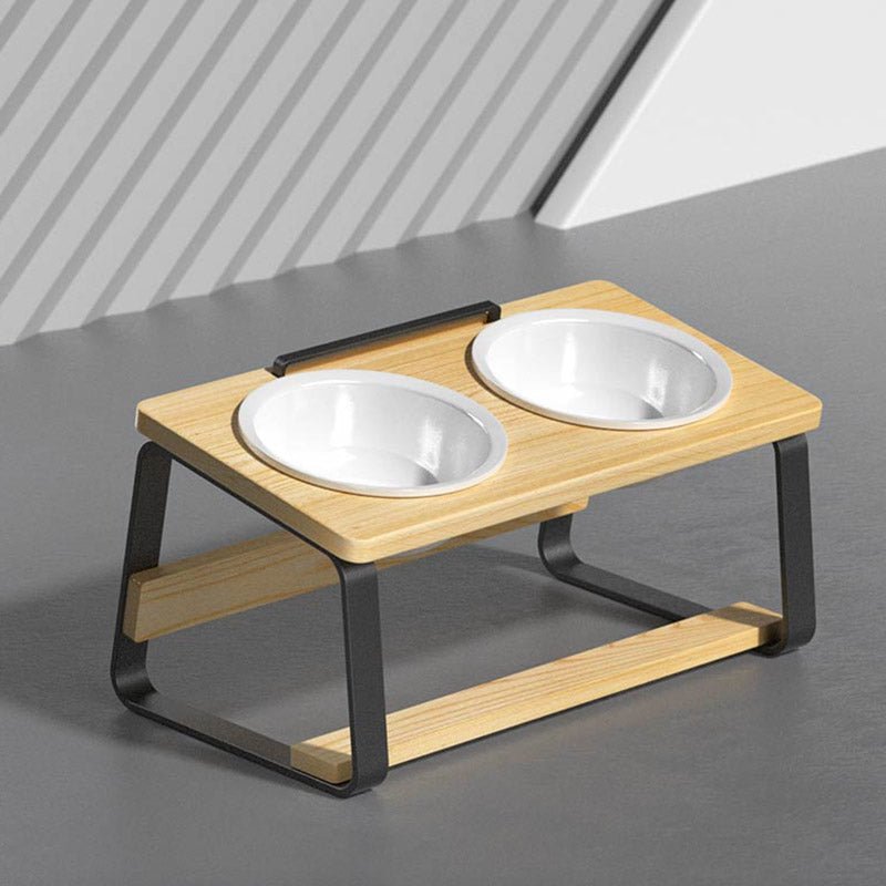 Popocola Duo Pine Pet Feeder - CreatureLand