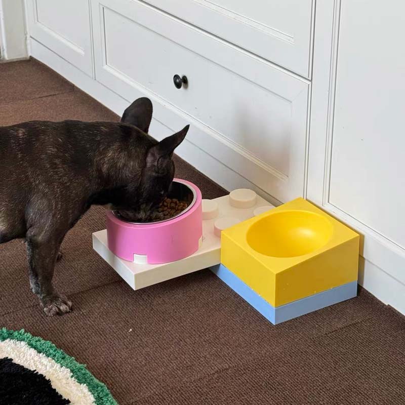 PPKP Building Blocks Pet Feeders | Stainless Bowls and Trays (Customisable) - CreatureLand