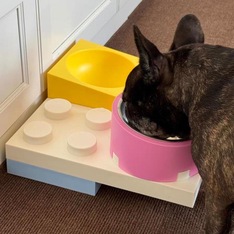 PPKP Building Blocks Pet Feeders | Stainless Bowls and Trays (Customisable) - CreatureLand