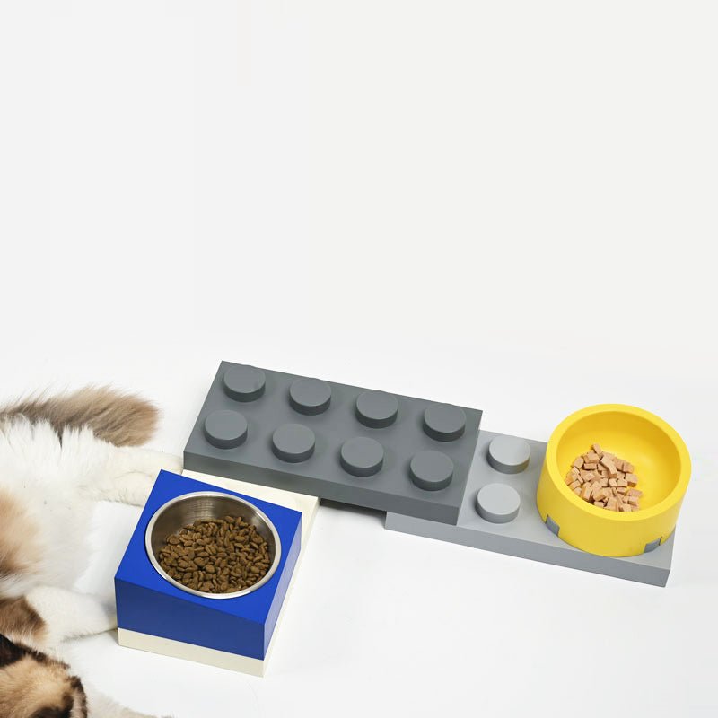 PPKP Building Blocks Pet Feeders | Stainless Bowls and Trays (Customisable) - CreatureLand