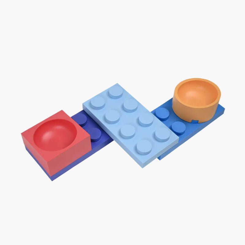 PPKP Building Blocks Pet Feeders | Stainless Bowls and Trays (Customisable) - CreatureLand