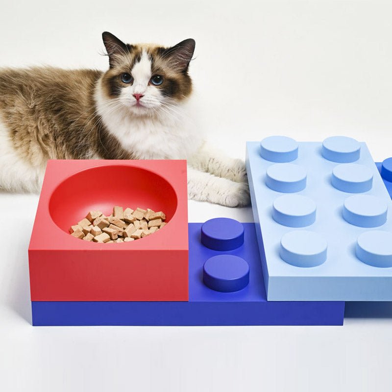 PPKP Building Blocks Pet Feeders | Stainless Bowls and Trays (Customisable) - CreatureLand