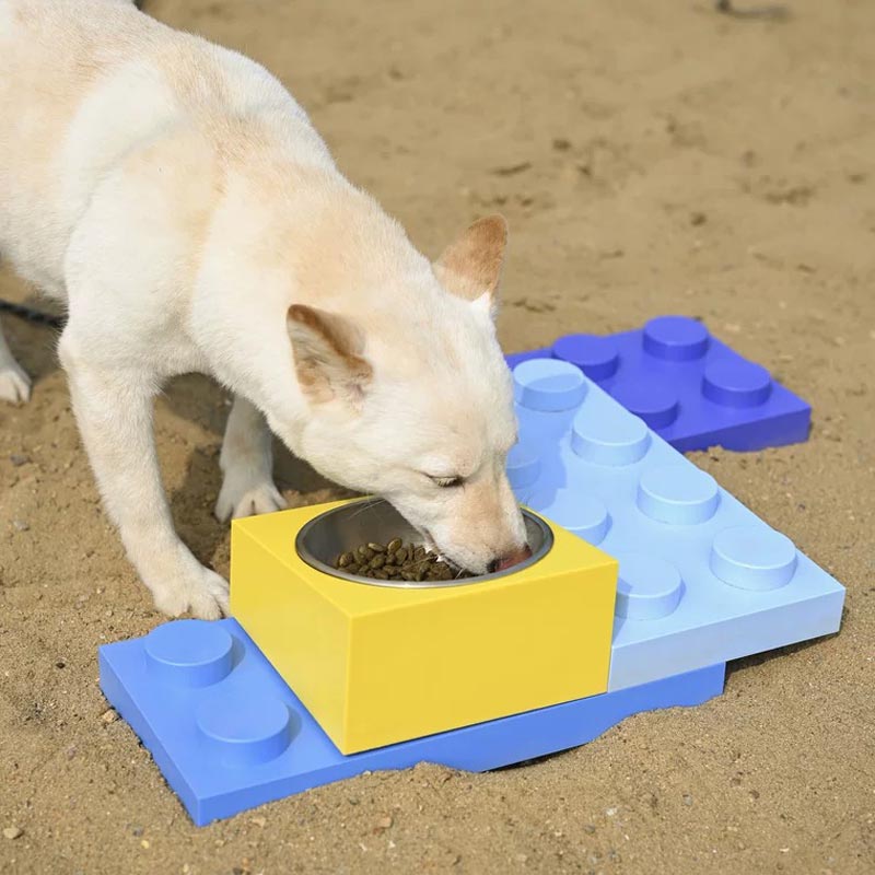 PPKP Building Blocks Pet Feeders | Stainless Bowls and Trays (Customisable) - CreatureLand