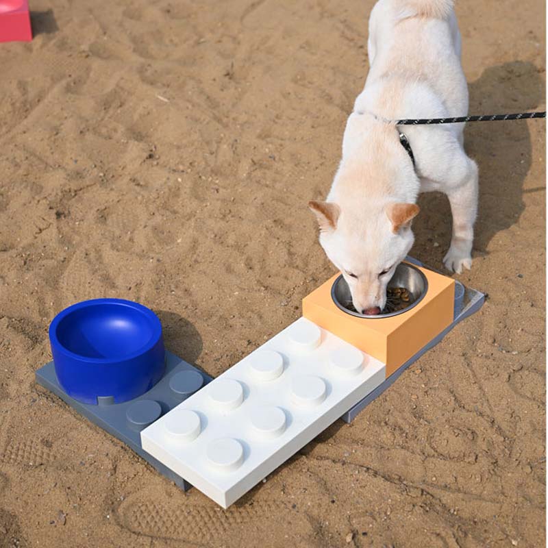 PPKP Building Blocks Pet Feeders | Stainless Bowls and Trays (Customisable) - CreatureLand