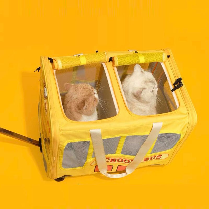 PurLab School Bus Pet Carrier Trolley - CreatureLand