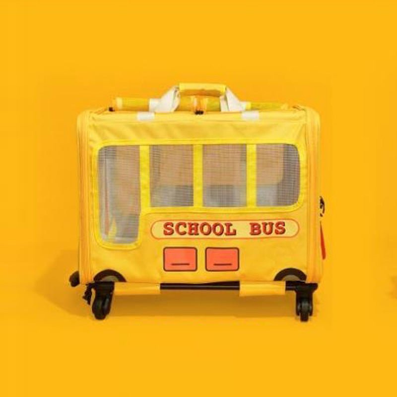 PurLab School Bus Pet Carrier Trolley - CreatureLand