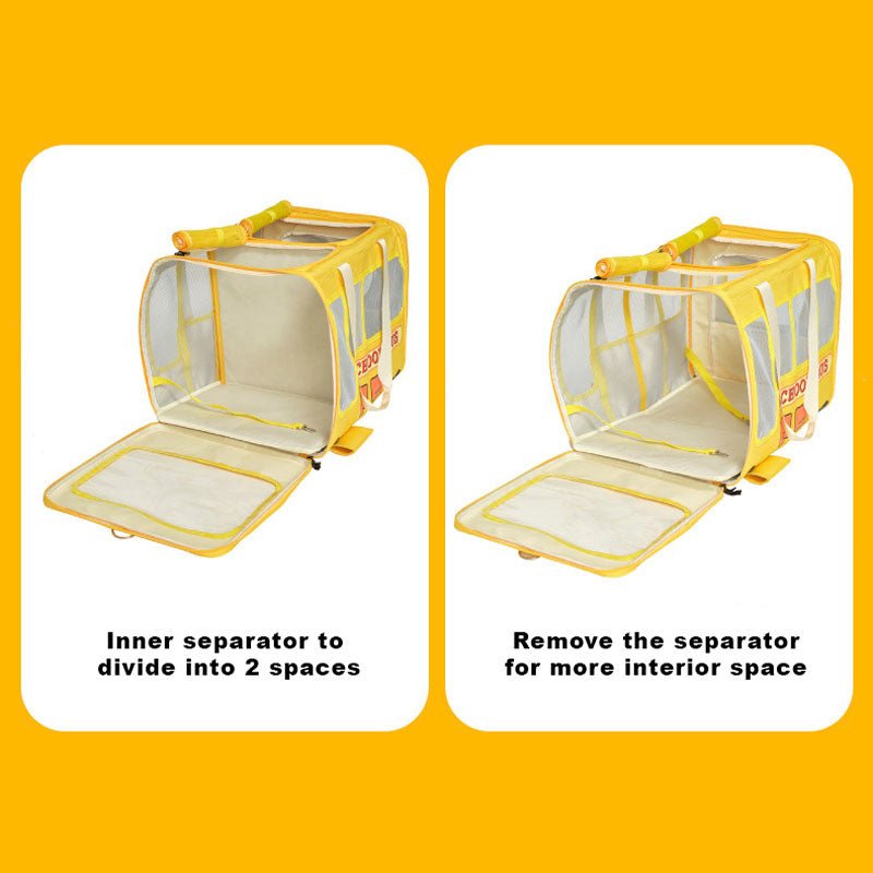 PurLab School Bus Pet Carrier Trolley - CreatureLand