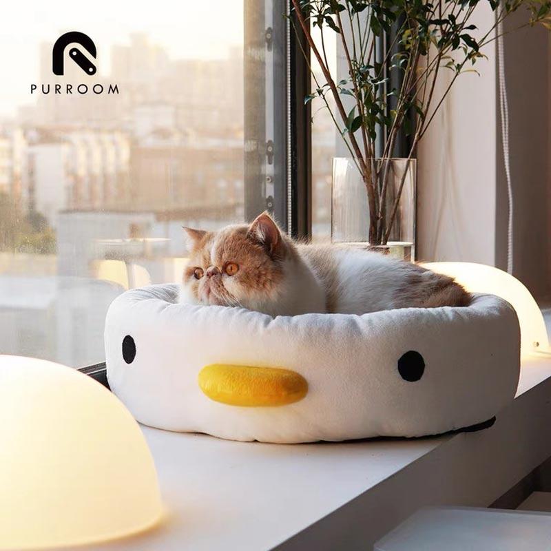 Purroom Little Chick Plush Pet Bed - Low - CreatureLand