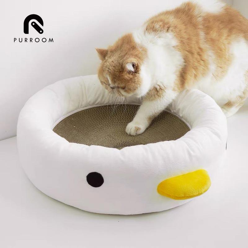 Purroom Little Chick Plush Pet Bed - Low - CreatureLand
