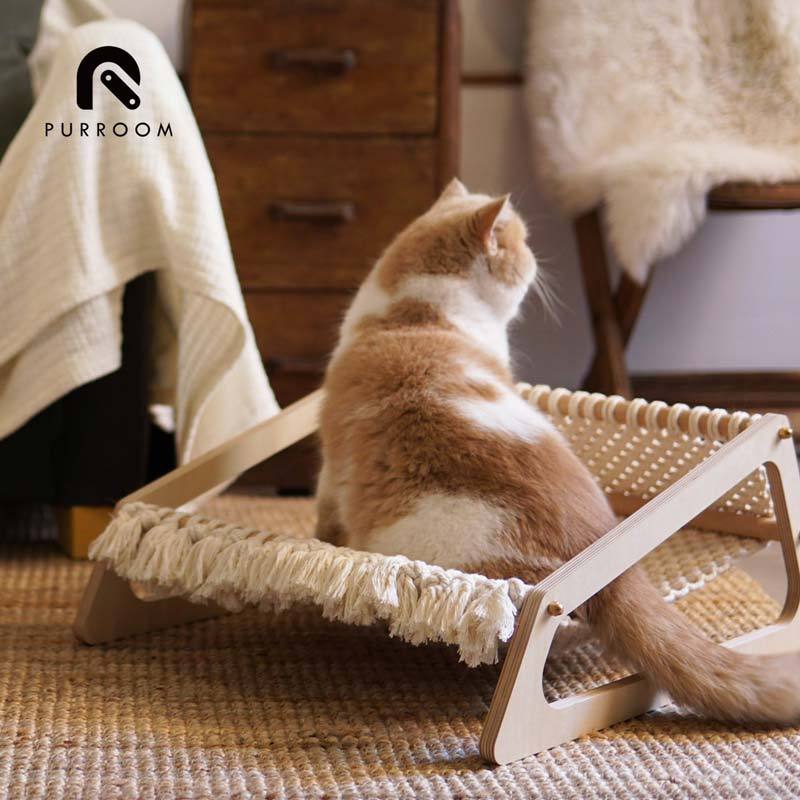 Purroom Macrame Hammock Pet Bed - CreatureLand
