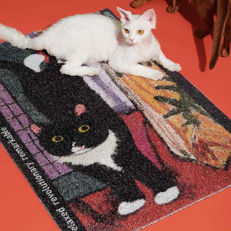 Purrre Purrre x Lin | Cat Litter & Door Mat - Meow #48 - CreatureLand