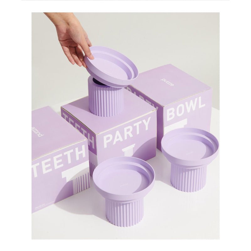 Purrre Teeth Party Elevated Feeders - Ultra Violet - CreatureLand