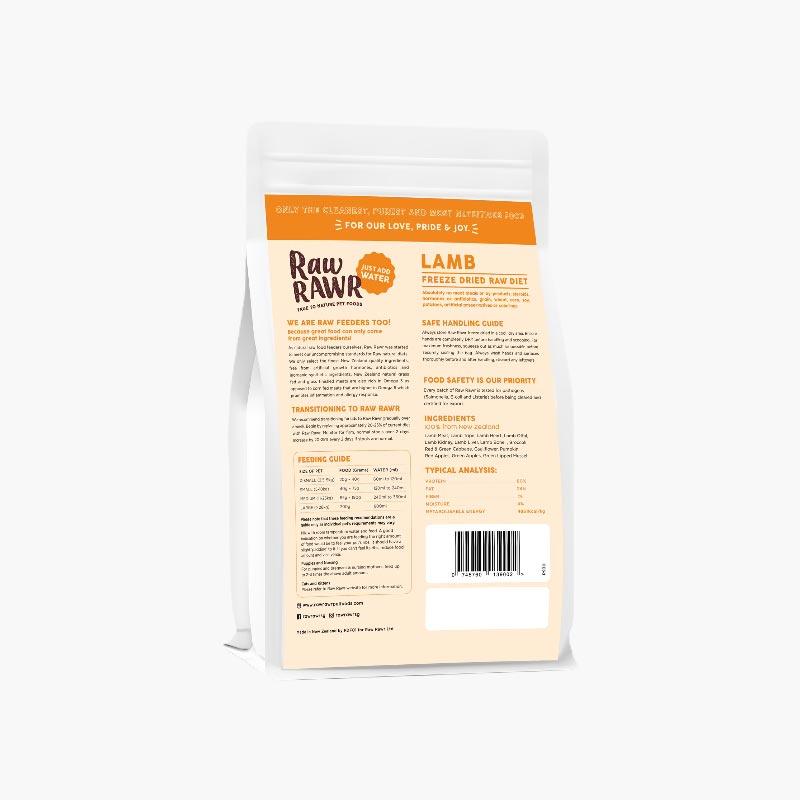 Raw Rawr 10% OFF: Freeze Dried Raw Diet - Lamb (2 Sizes) - CreatureLand