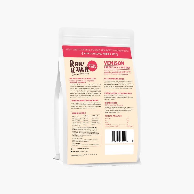 Raw Rawr 10% OFF: Freeze Dried Raw Diet - Venison (2 Sizes) - CreatureLand