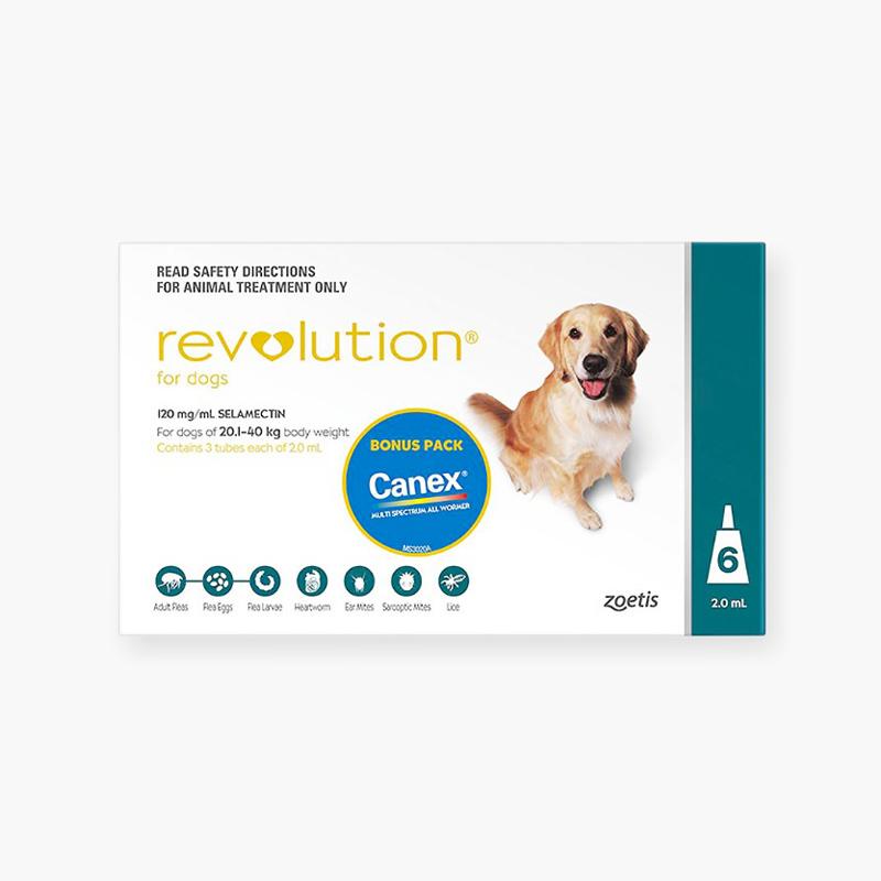 Revolution Heartworm, Flea & Tick Spot-On For Large Dogs (20.1 - 40kg) - CreatureLand