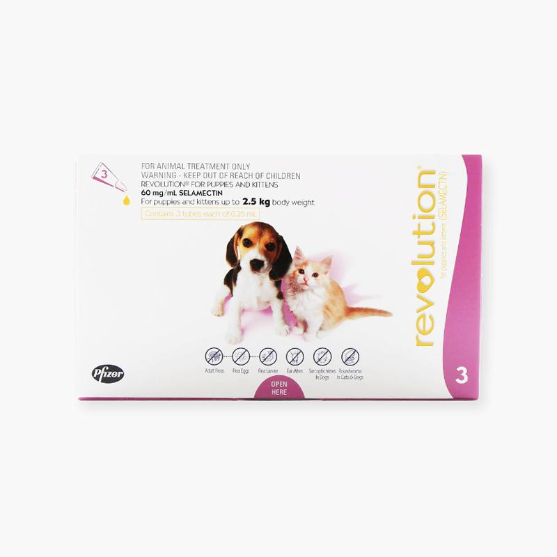 Revolution Heartworm, Flea & Tick Spot-On For Puppies & Kittens (Less Than 2.5kg) - CreatureLand