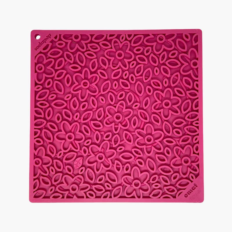 Sodapup Enrichment Licking Mat - Flower Power (Large) - CreatureLand