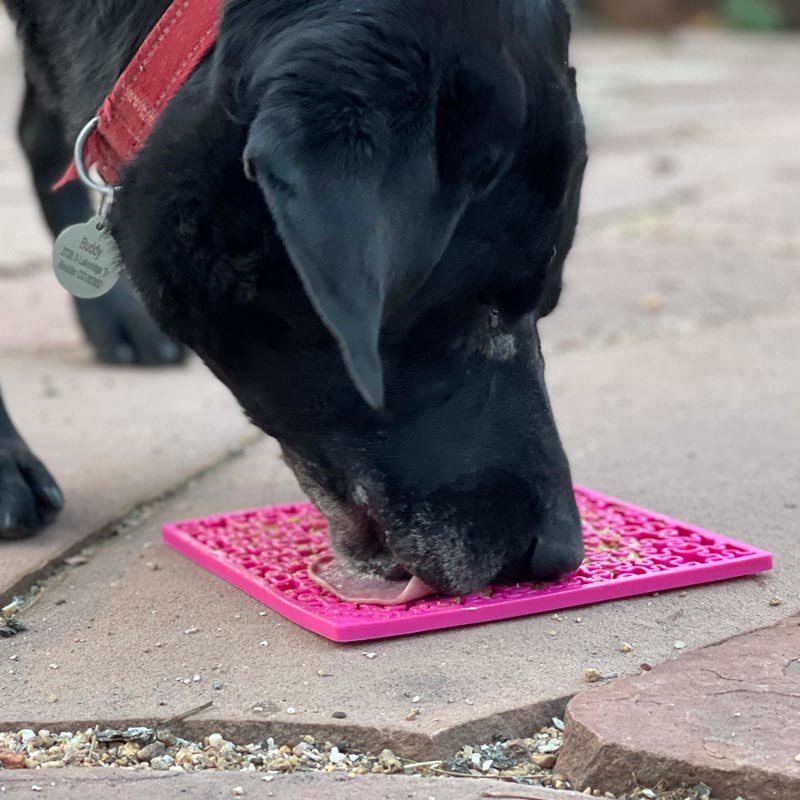 Sodapup Enrichment Licking Mat - Jigsaw (Pink) - CreatureLand