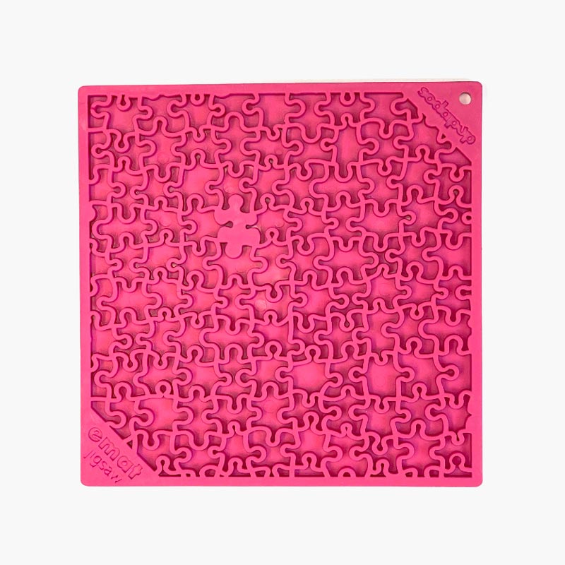 Sodapup Enrichment Licking Mat - Jigsaw (Pink) - CreatureLand