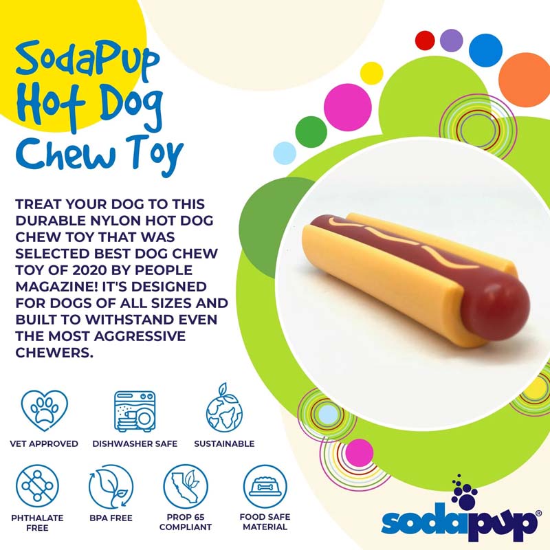 Sodapup Hotdog Nylon Dog Chew Toy - CreatureLand