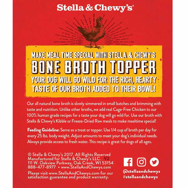 Stella & Chewy's Broth Topper | Cage-Free Chicken (11 fl oz) - CreatureLand