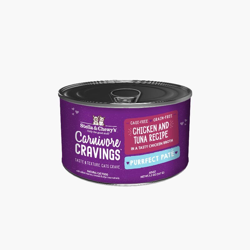Stella & Chewy's Carnivore Cravings Purrfect Pate - Chicken & Tuna in Broth (5.2oz) - CreatureLand