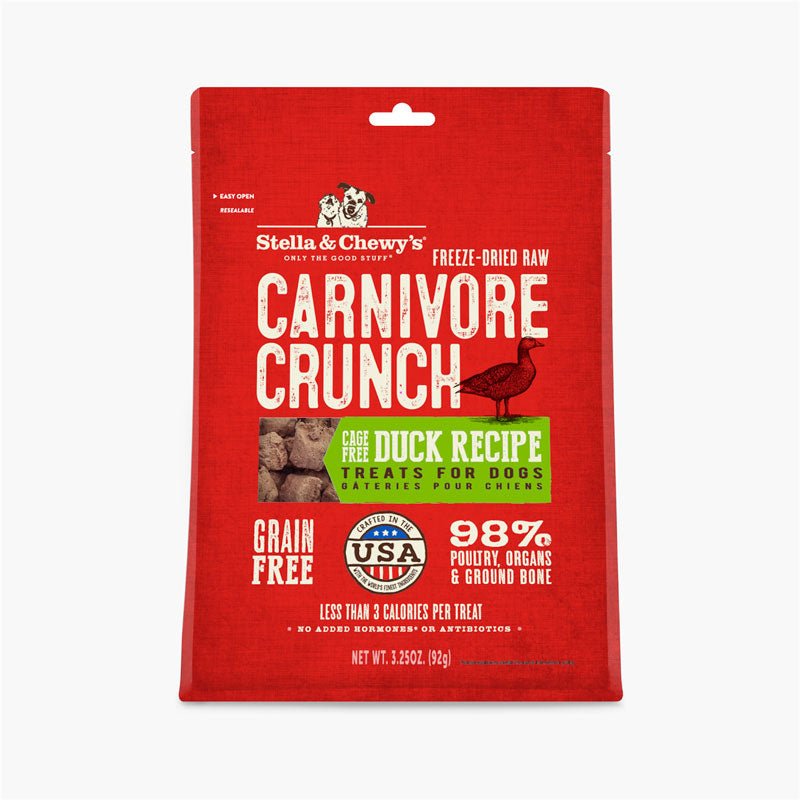 Stella & Chewy's Carnivore Crunch | Duck Freeze-Dried Raw Dog Treats (3.25oz) - CreatureLand