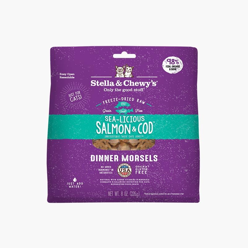 Stella & Chewy's Freeze Dried Dinner Morsels - Sea-Licious Salmon & Cod Recipe - CreatureLand